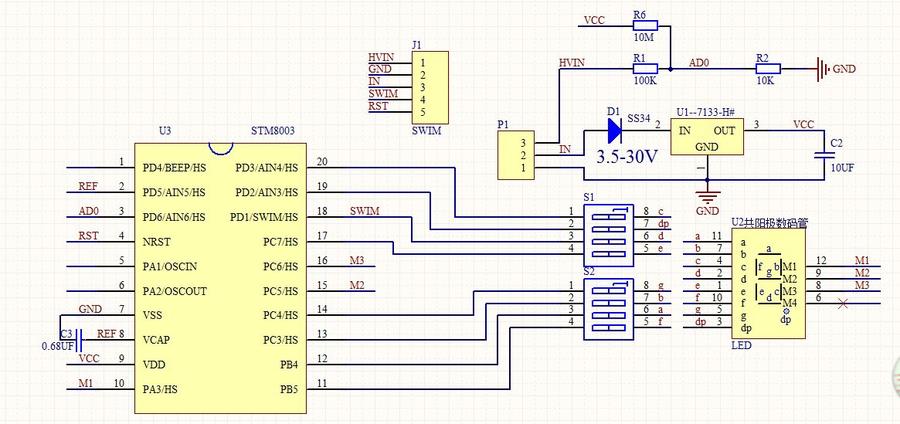 0-33.0V电压表原理图