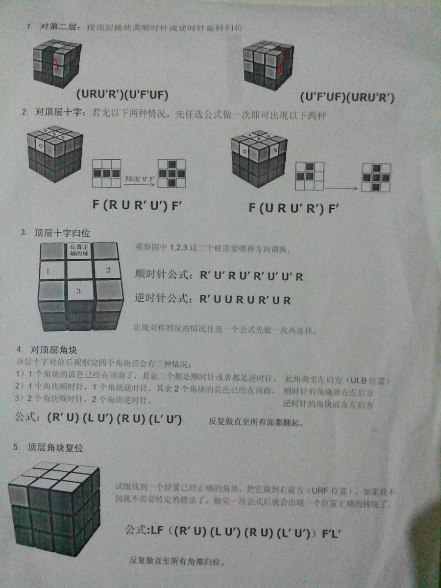 最简魔方公式