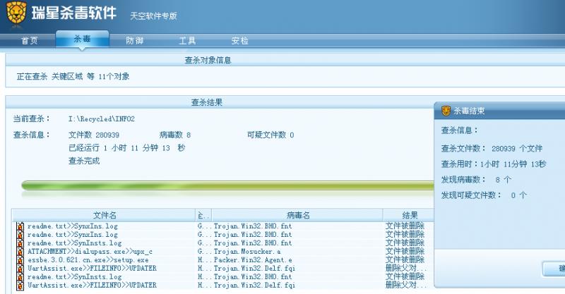 瑞星杀毒软件·杀毒结果.PNG
