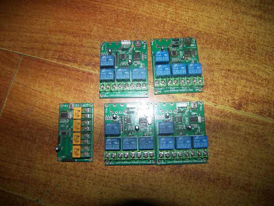 usb控制4路继电器
