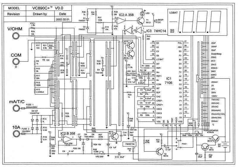 维克多VC890C  数字万用表的原理图.gif