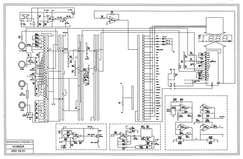 维克多VC9802A数字万用表电路图.gif