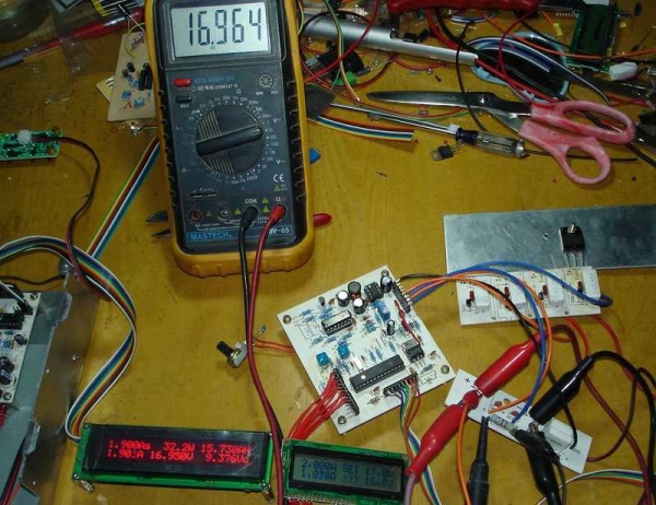 PIC输出17V恒流2A，M8设定1.9A