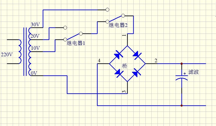 2套继电器跟随电路
