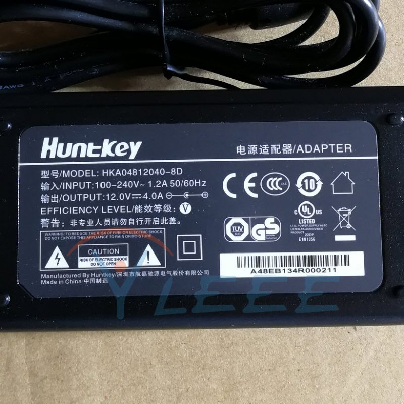 Huntkey/航嘉12V4A2.5DC头数码音响显示器监控摄像电源适配器型号: HKA04812040-8D