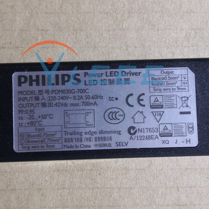 PHILIPS Power LED Driver MODEL:PDM030G-700C INPUT:220-240V OUTPUT:42V700mA