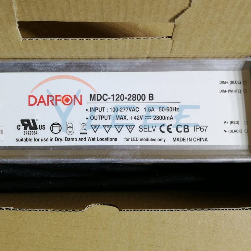 可调光防水LED电源DARFON MDC-120-2800B 42V2800mA BK7D120911