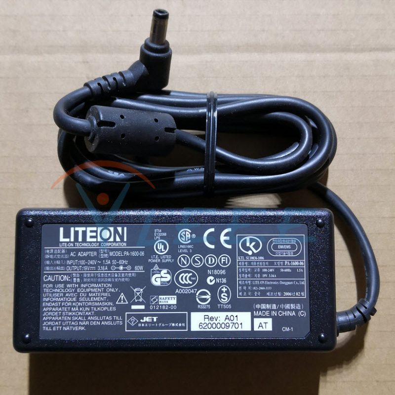 LITEON AC ADAPTER MODEL:PA-1600-06 19V3.16A 60W笔记本电源适配器