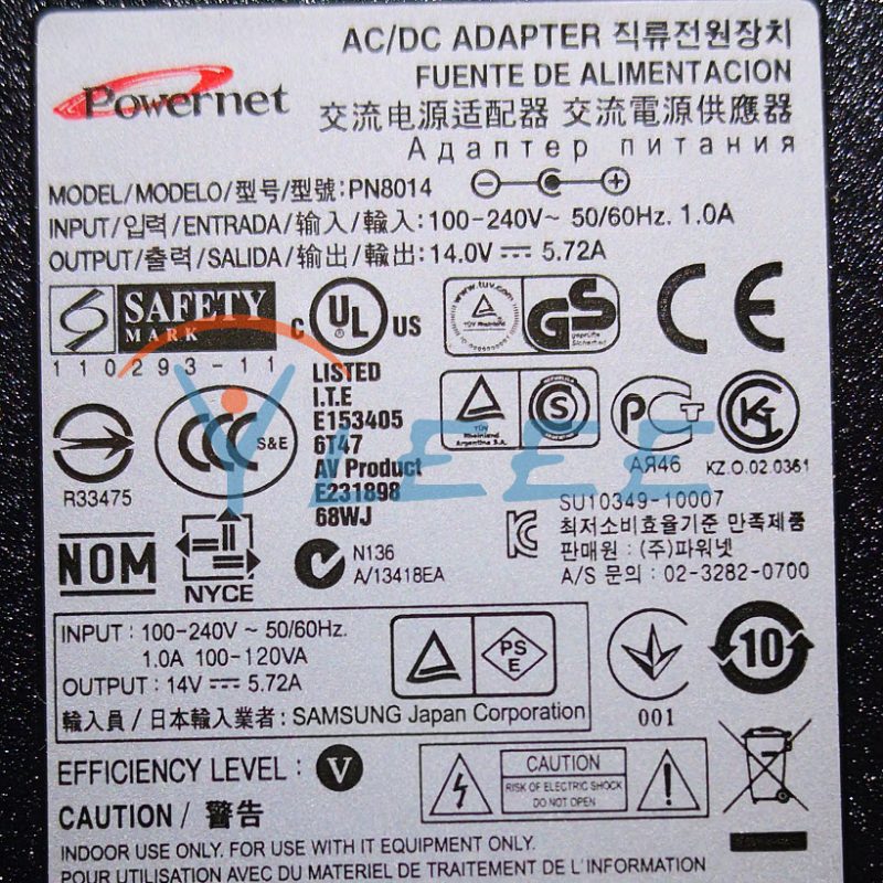 原装 S27B750V S23A950D 14V 4A适配器 配电源线 svd5614