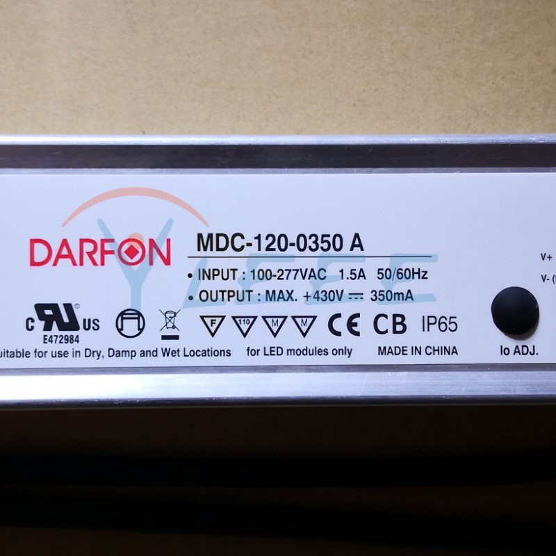 DARFON MDC-120-0350A 输出直流24V-430V宽电压可调电流 LED测试