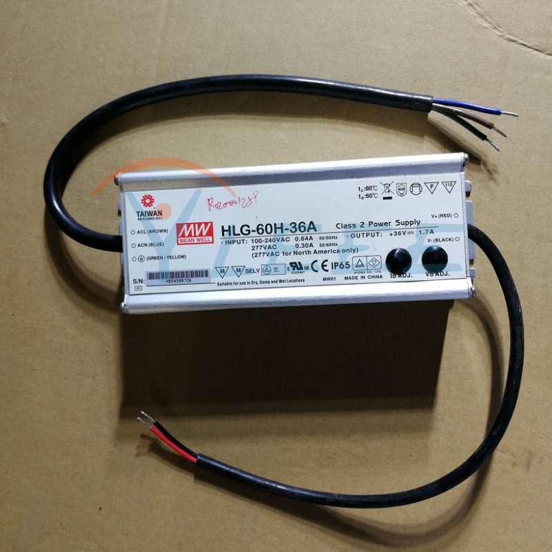 TAIWAN MW HLG-60H-36A 输出36V电流1.7A 功率60W