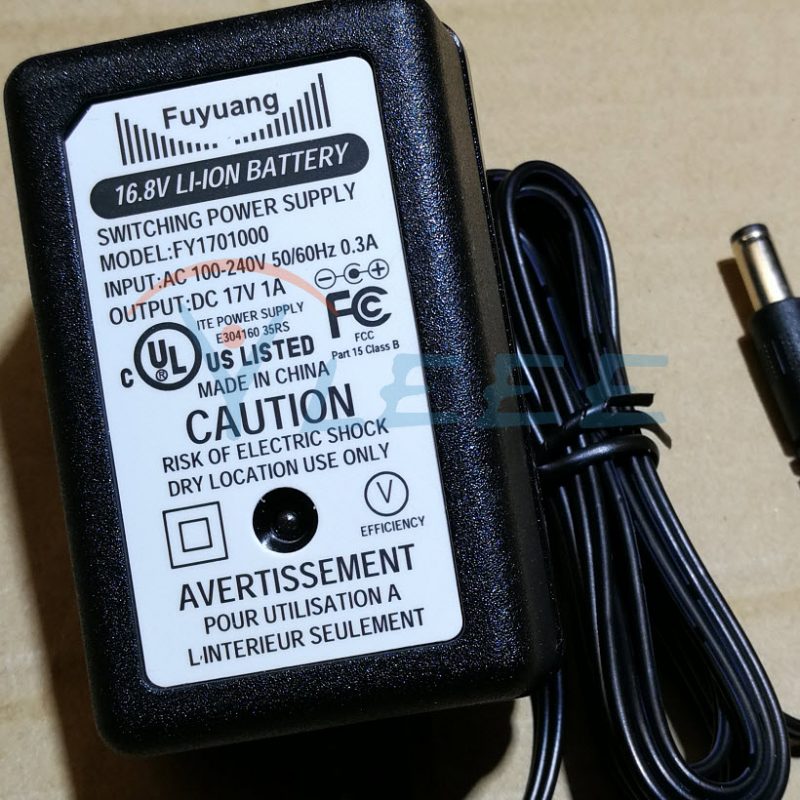16.8V三元锂电池充电器 LI-LON BATTERY MODEL:FY1701000 DC17V1A
