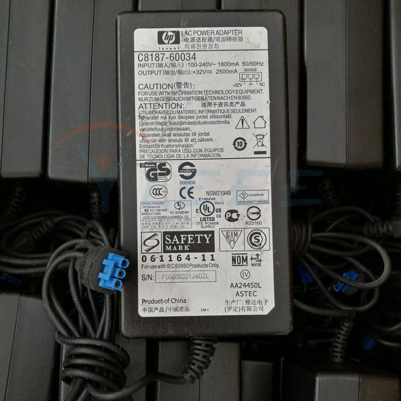 二手 惠普hp K8600 7380 8500 8000 32v2.5a 2A打印机电源适配器线