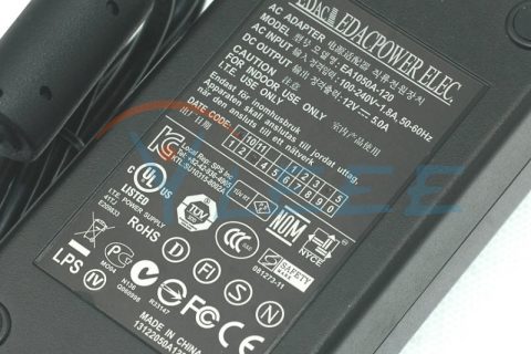 翌胜12V5A EDAC EA1050A-120電源適配器3PIN插头3针FSP060- DBAE1