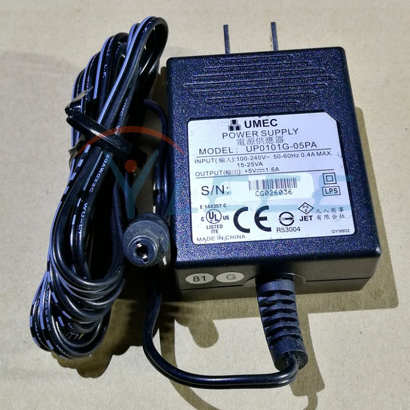 UMEC电源供应器MODEL：UP0101G-05PA 5V1.6A 路由机顶盒光猫电源
