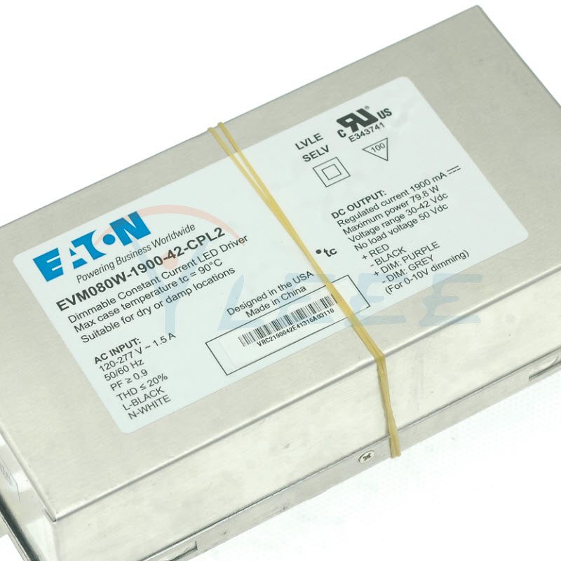 EATON电源EVM080W-1900-42-CPL2 36V 1900mA 80W可调光LED投光灯