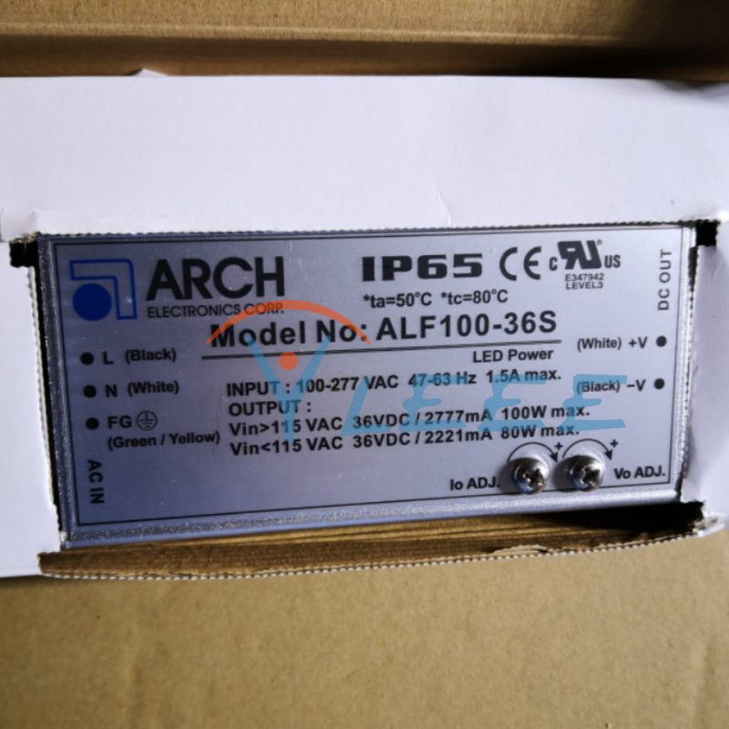 ARCH Model No:ALF100-36S LED Power 36V2.7A 100W