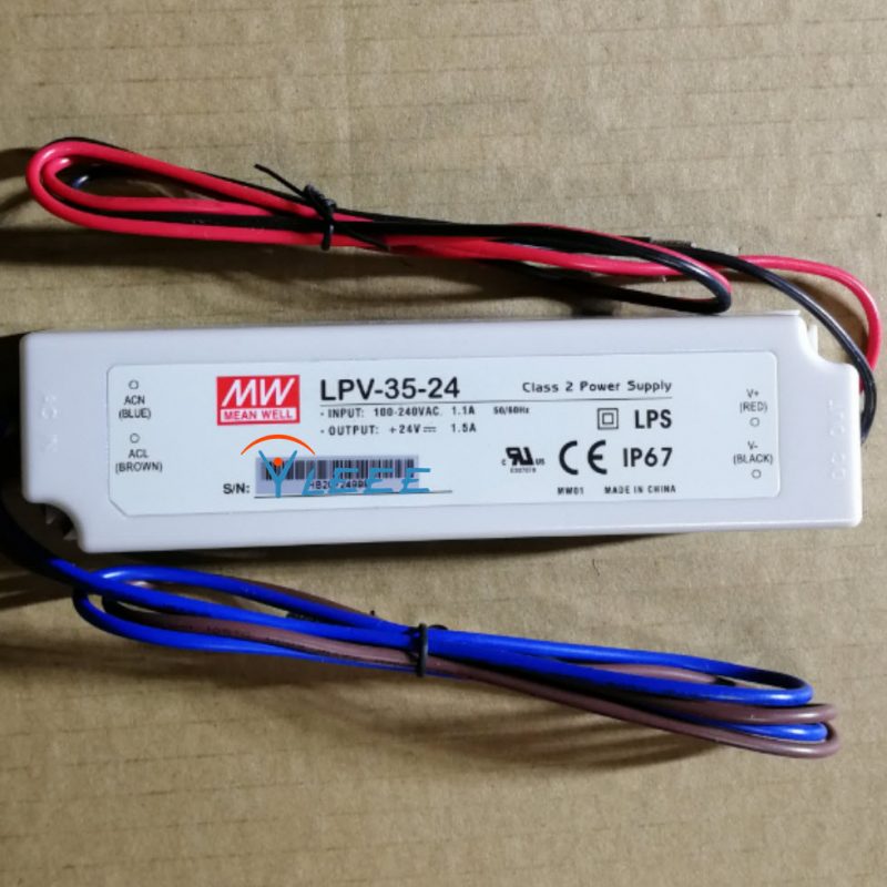 台湾明纬防水开关电源 LPV-35-24[24V/1.5A] 恒压电源