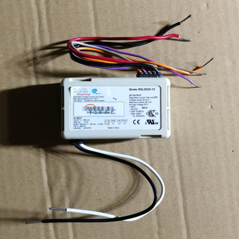 ROAL Strato RSLD035-12 Dimmable LED Driver 输出电压30-42V电流700mA