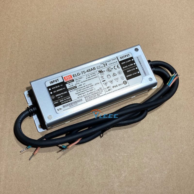 MW明纬电源 ELG-75-48AB-3Y LED控制装置 75W 48V1.6A 可调整电压电流