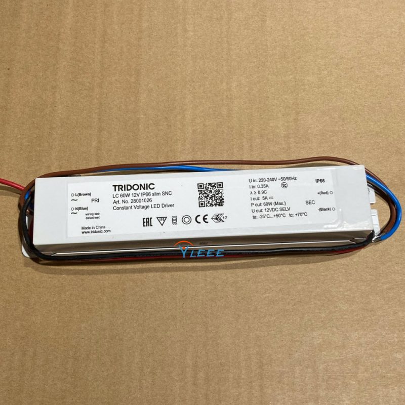 德国锐高TRIDONIC LC 60W 12V 5A IP66 slim SNC Art.No.28001026 Constant Voltage LED driver