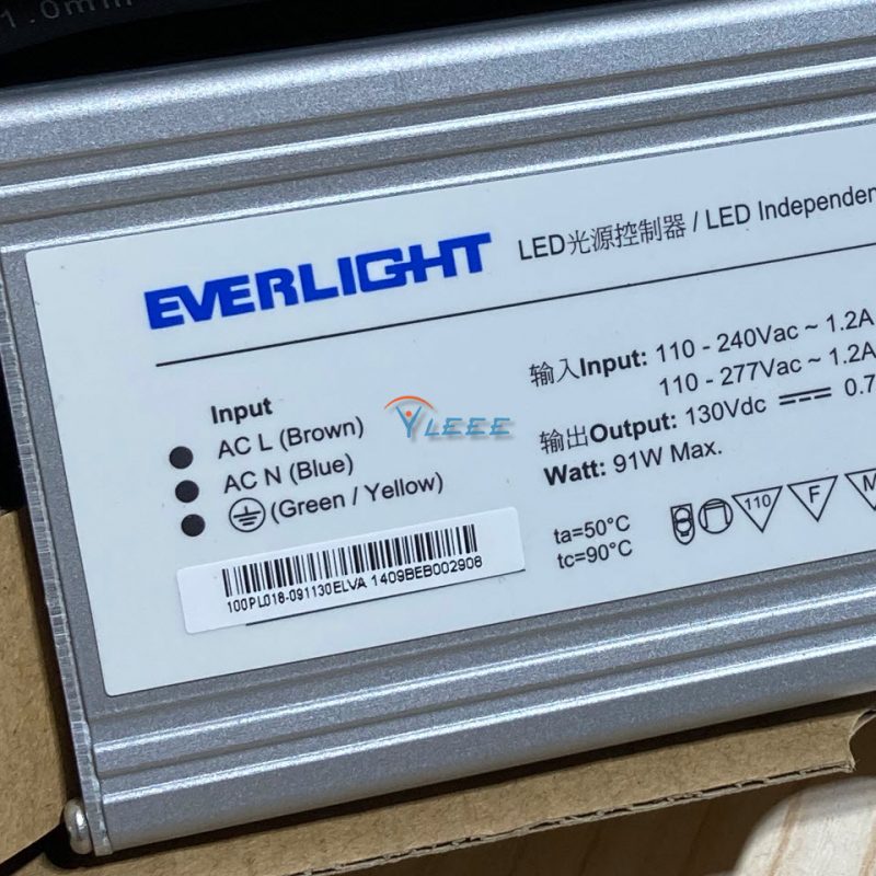 EVERLIGHT LED光源控制器/LED lndependent Controlgear 型号 Model:BLL0090F2-130