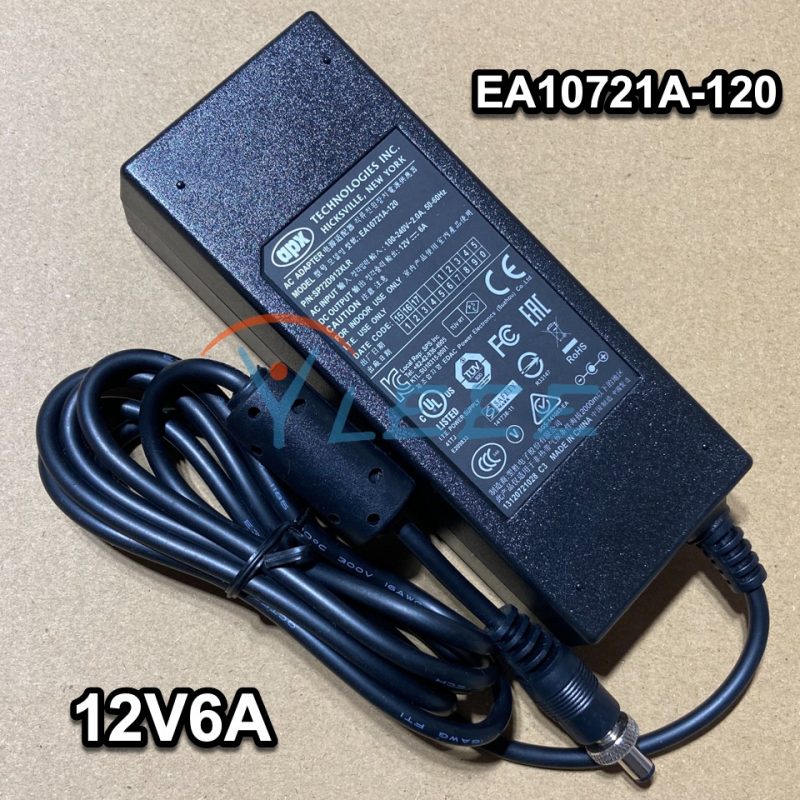 EDAC EDACPOWER ELEC. Model: EA10721A-120 Power Supply Charger Adapter